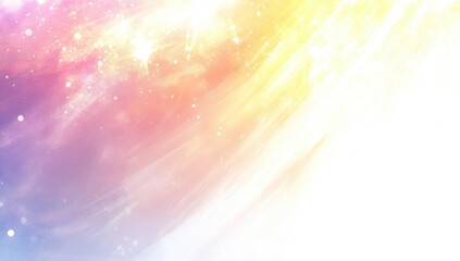 Abstract pastel explosion.  Soft, colorful rays burst outward,  with scattered sparkles