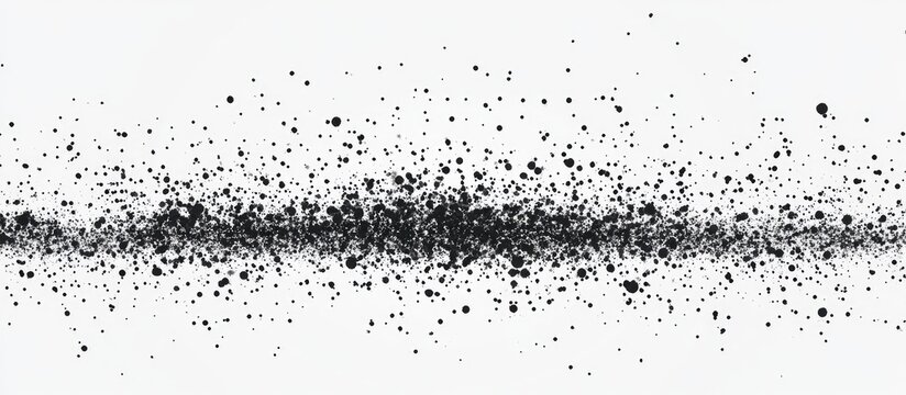 Abstract black speckles scattered across a white background (1)