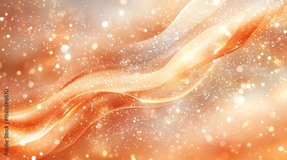 Poster shimmering golden abstract background with soft blurred light sparkles, high-end luxury design conce