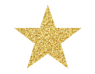 Golden Star Emoji – Sparkle Reaction – High-Res Transparent Background PNG