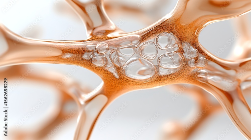 Poster intricate close-up view of abstract organic structure and texture
