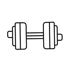 Dumbbell vector line icon design