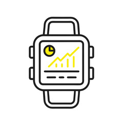 Smartwatch health monitor icon vector sign