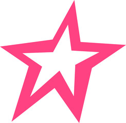 Five Pointed Star Shape In Flat Style