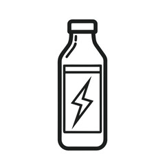 Fototapeta premium An isotonic sports drink or a sports bottle. Minimalist sports drink bottle icon
