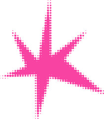 Halftone Outlined Star Icon