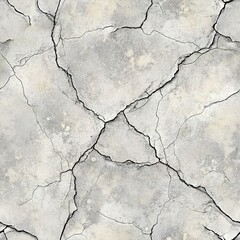 Obraz premium Cracked Concrete Surface in Seamless Gray Texture for Industrial Design and Architecture Use