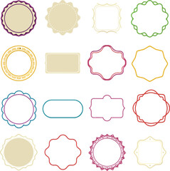 Diverse Ornate Lacy Borders & Frames: Colorful Decorative Edges in Various Shapes for Invitations, Certificates, and Embellishments.