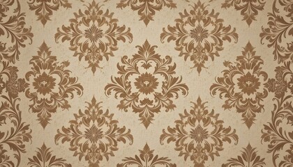 Brown Vintage Pattern Wallpaper Swatch – Classic Ornamental Design for Retro, Antique, and Interior Decor Projects