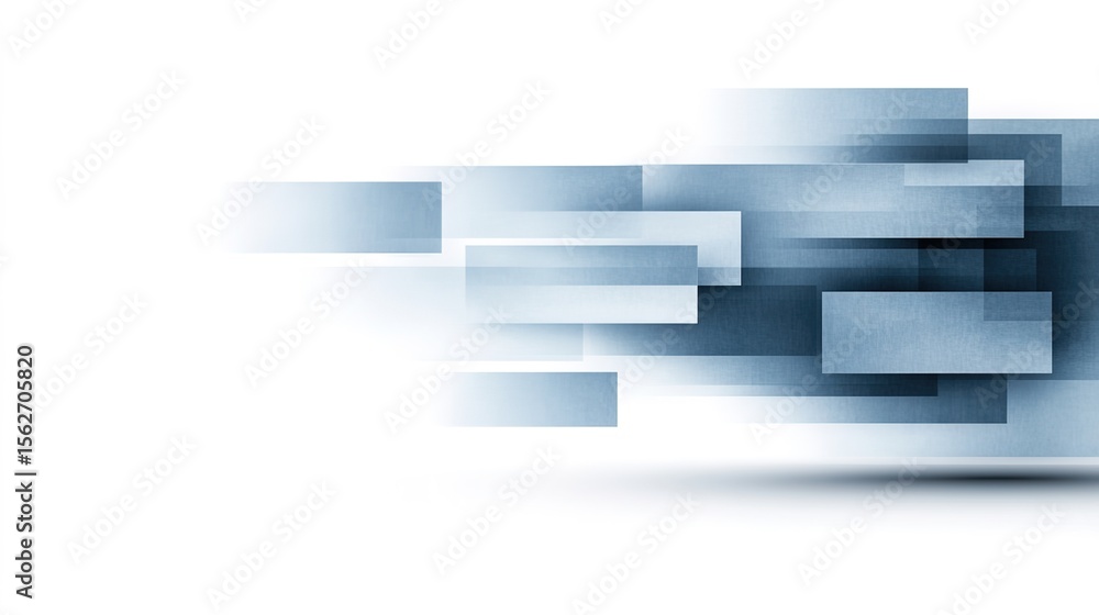 Poster abstract blue and gray blocks with motion blur background effect