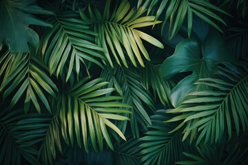 Lush tropical foliage background (1)
