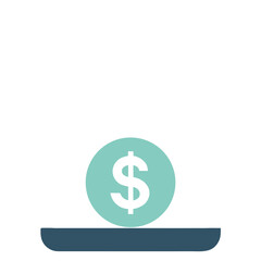 3D golden dollar currency symbol icon isolated on white background for business and finance