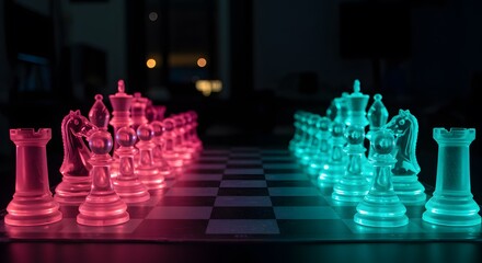 Illuminated Chessboard: A Strategic Game of Light and Shadow