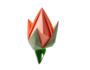 Origami Rose in Bloom