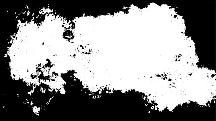 Grunge Ink Border with Rough Edges and White Center for Overlay and Background Use