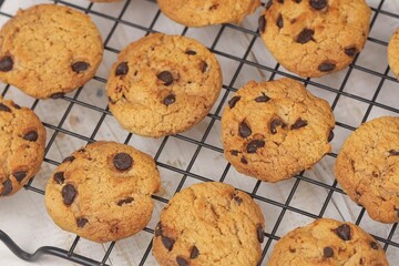 Chocolate chip cookies are delicious biscuits that many people like