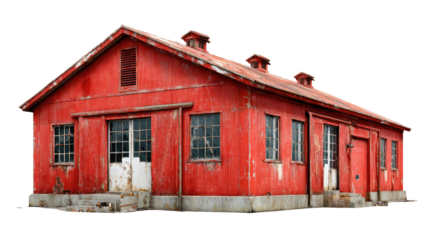 Rustic Red Barn: Capturing the timeless allure of a weathered, red barn, this image embodies rural charm, architectural simplicity, and a sense of enduring heritage. A symbol of the countryside.