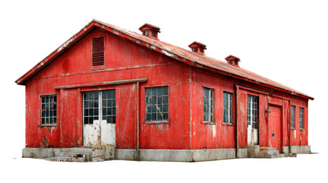 Rustic Red Barn: Capturing the timeless allure of a weathered, red barn, this image embodies rural charm, architectural simplicity, and a sense of enduring heritage. A symbol of the countryside.