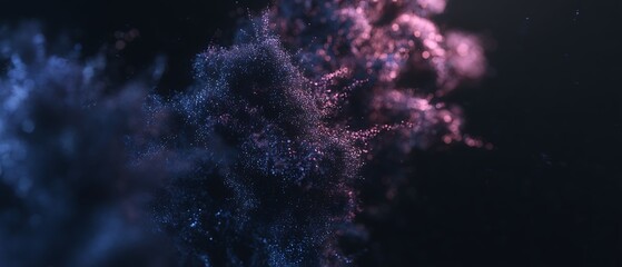 Abstract colored particle explosion