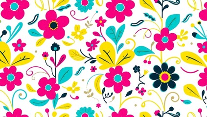 seamless background with flowers