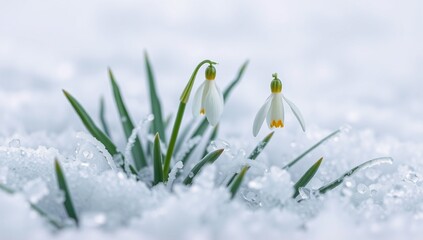 spring snowdrop flowers
