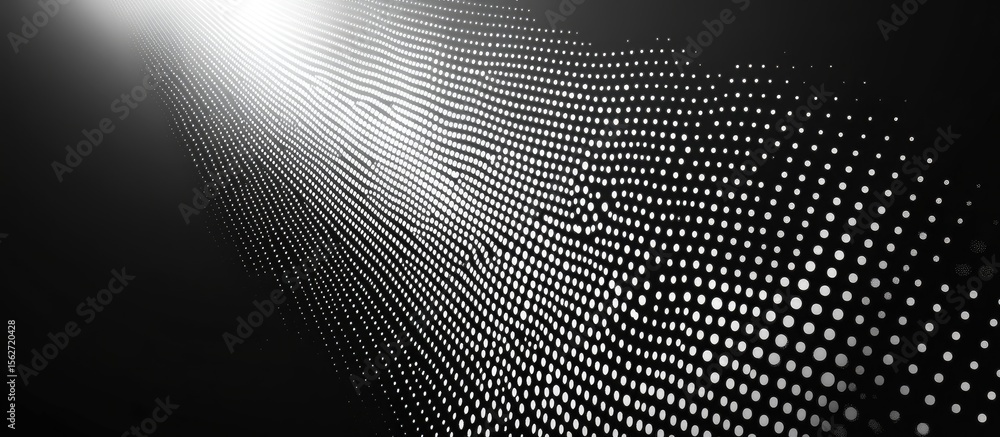 Poster abstract grayscale wave pattern