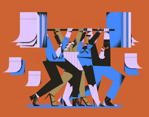 Embracing collaboration and cooperation in the workplace. Concept