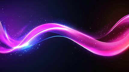 Fototapeta premium Vibrant Abstract Waves of Light in Purple and Blue Colors