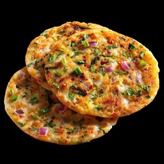 Thick Savory Pancake With Vegetable Toppings