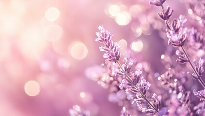 Obraz premium Lavender blossoms in soft pastel light