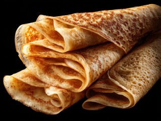 Thin French Pancakes Served With Toppings