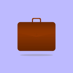 Illustration vector graphic of briefcase isolated on blue background.
