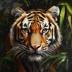 Fototapeta premium Tiger portrait in jungle