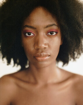 Studio eyeshadow film portrait