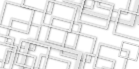 background with squares. Abstract white background. Minimal geometric white, Abstract background with white and gray and geometric style with simple lines and corners. 