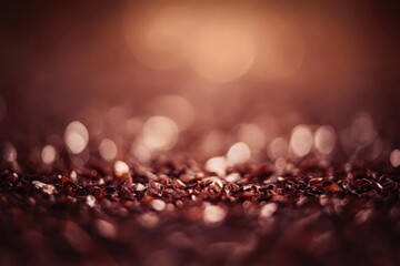 Blurred, warm-toned, sparkling surface