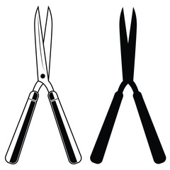garden scissors vector clipart. scissors illustration	