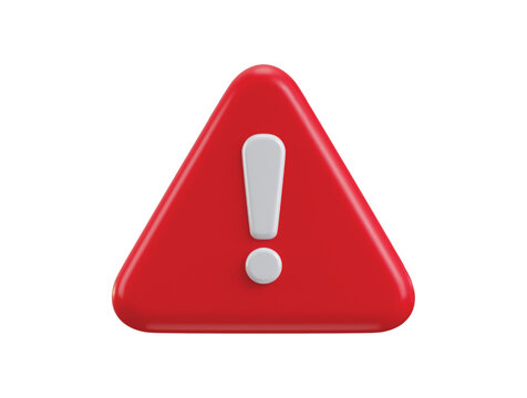 Triangle warning sign 3d render concept of danger caution risk traffic Road Sign, warning or danger risk message alert problem icon vector illustration