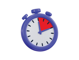 Stopwatch icon 3d render concept of countdown timer icon, Device for measuring time icon vector illustration