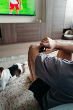 Watching the Big Game With a Loyal Companion by My Side