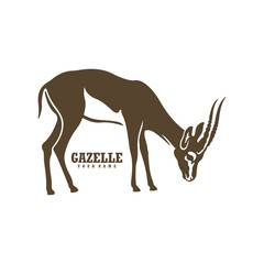 Gazelle logo design vector. Silhouette Gazelle Template Illustration. Icon Symbol