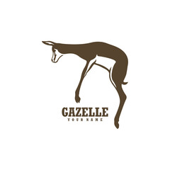 Gazelle logo design vector. Silhouette Gazelle Template Illustration. Icon Symbol