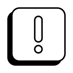 Warning Icon in Line Style