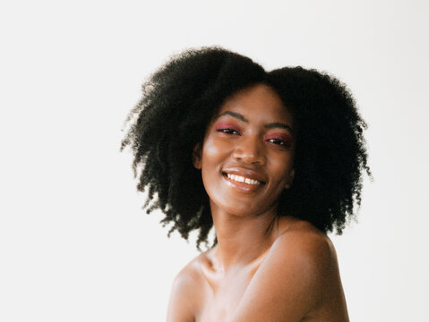 smiling makeup portrait