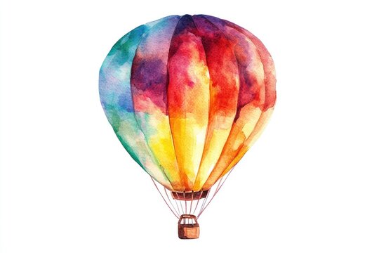 Watercolor hot air balloon (3)