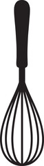 kitchen whisk silhouette logo design vector illustration