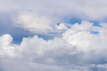 blue sky with clouds. Blue sky and clouds shot from a very high position.	