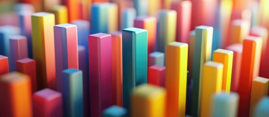 Obraz premium Abstract Colorful Bar Graph