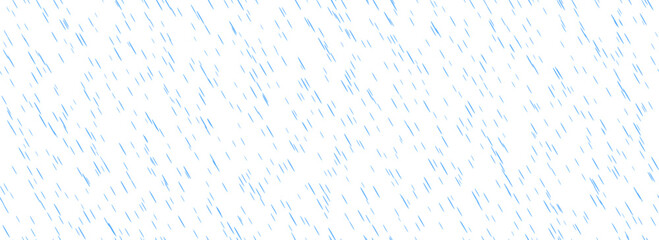 Diagonal falling rain seamless pattern. Pouring rain texture. Repeating tiny water drops background. Vertical downpour backdrop. Sleet, hail or snow precipitation wallpaper. Bad weather season. Vector