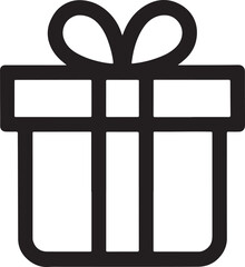 Obraz premium A Simple Line Drawing of a Wrapped Present with a Bow on Top Ready for Giving